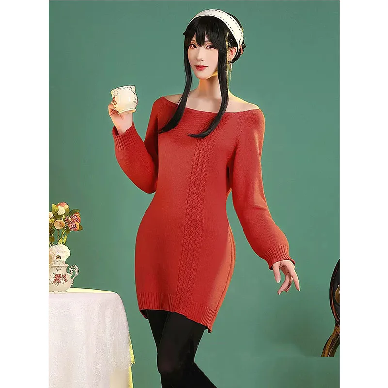 Anime Yor Forger Cosplay Homewear Jumper Princess Of Thorns Red dress In stock