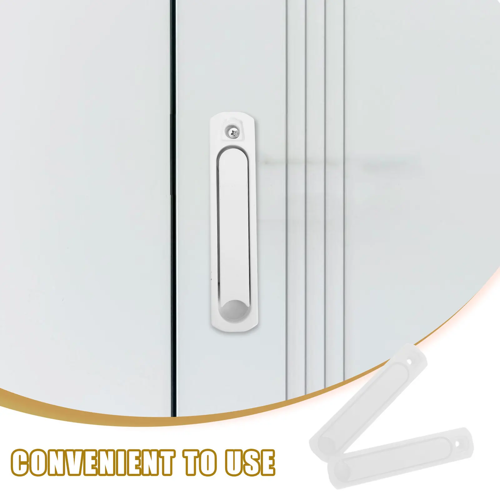 2Pcs Replacement Window Handle Invisible Sliding Screen Door Handle Zinc Alloy Hidden Design Safe for Kitchens Bedrooms