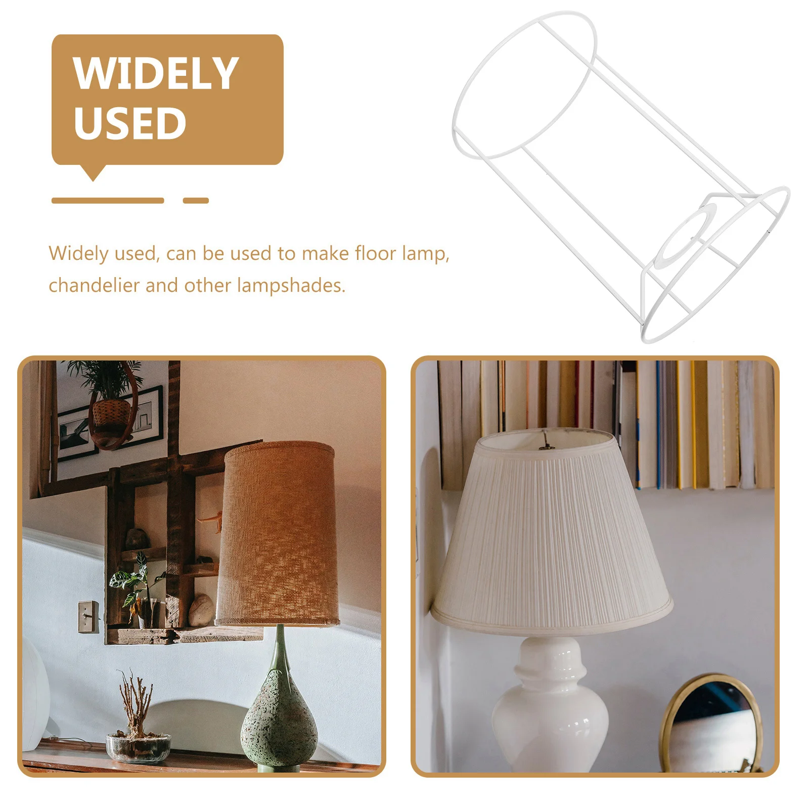 

Metal Lampshade Frame DIY Lamp Shade Frame Sturdy Table Floor Lamp Bracket for DIY Lighting Accessories Metal Lampshade Rack