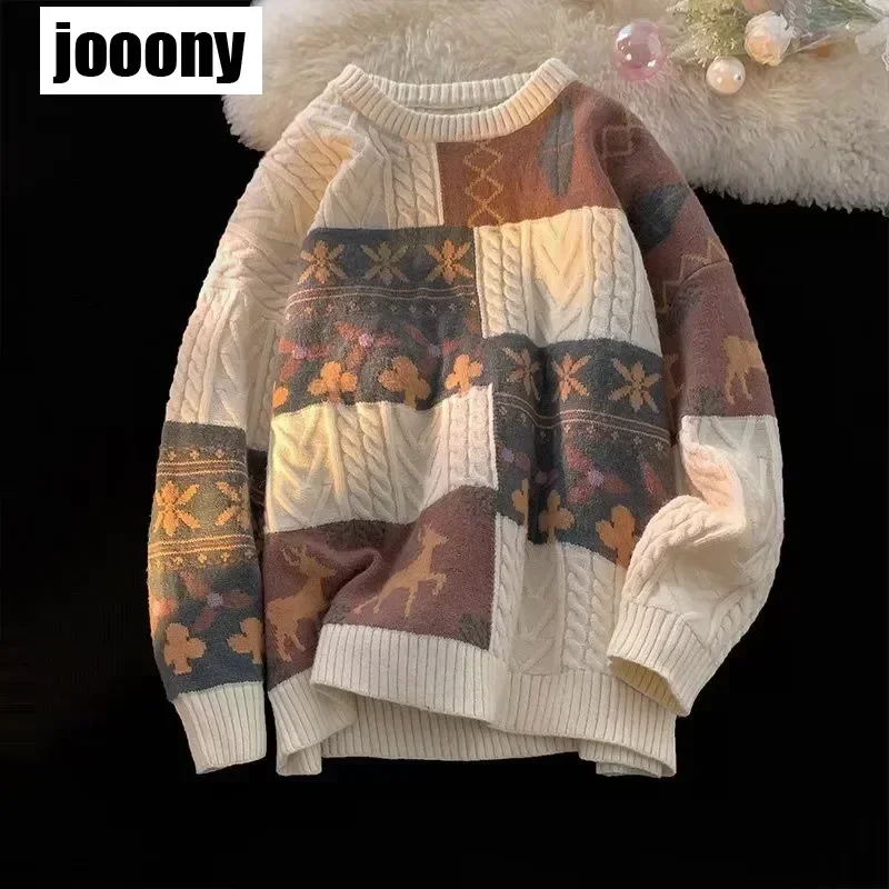 

New Autumn Winter men clothes Women Pullover Sweater O Neck Men Female With Casual Couple Sweaters Coat Warm Knit Bottom Coat