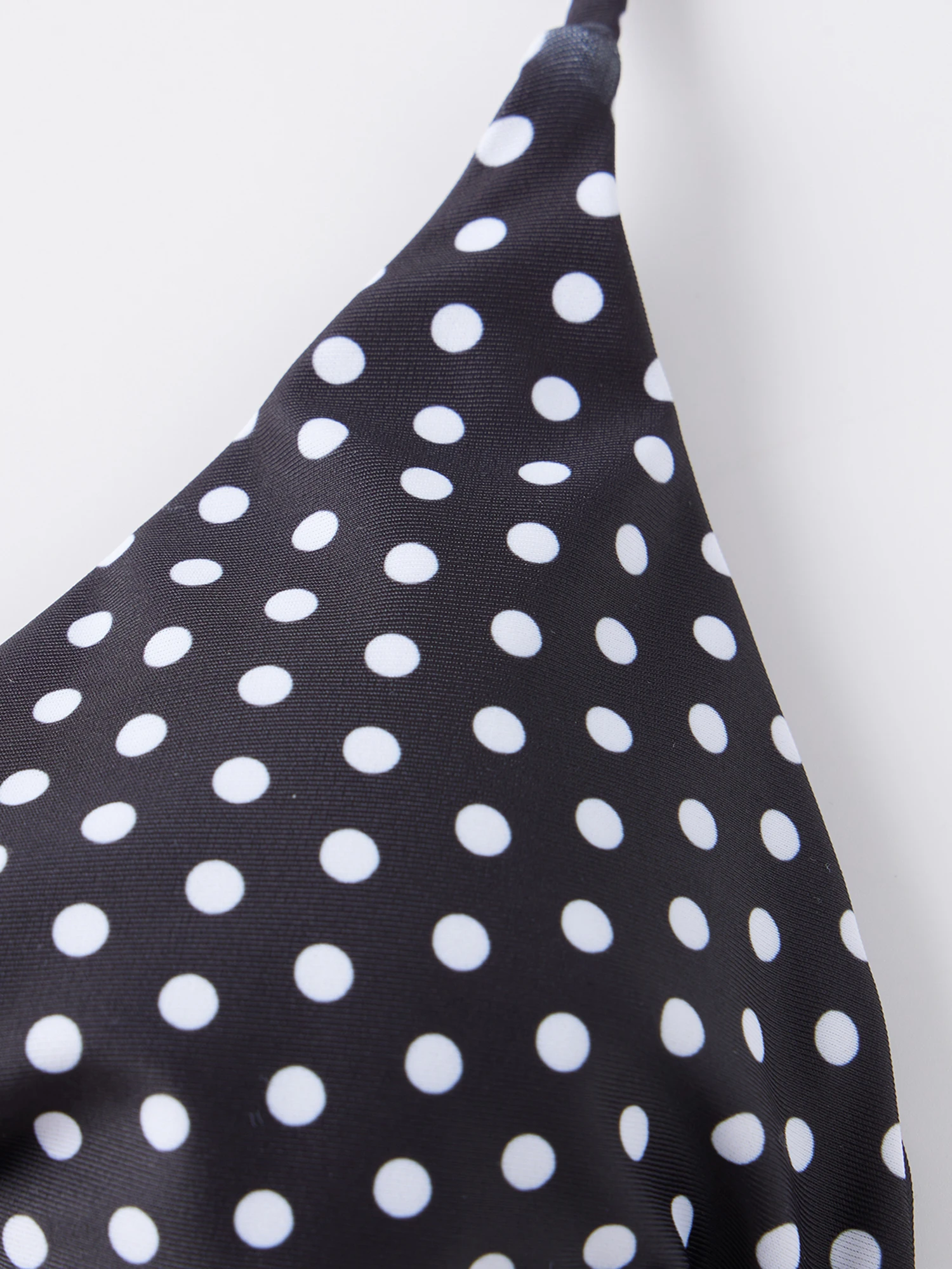 

Stylish Women s Plaid and Polka Dot Bikini Set with Halter Neck Bra and Thong - Trendy 2 Piece Swimsuit for Summer Fashion