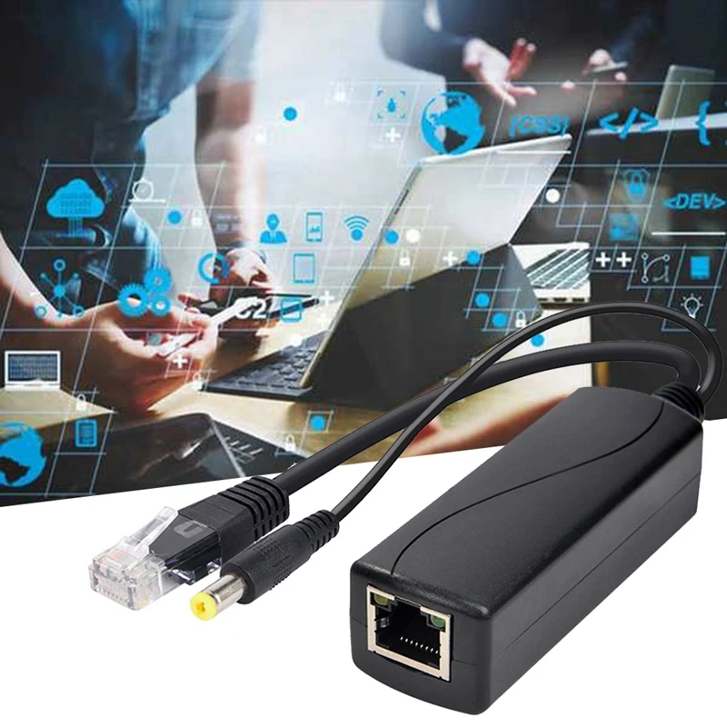 100M Poe Splitter 12V 1A IEEE 802.3Af 1.5KV Isolation Protection For Home Network Office Network