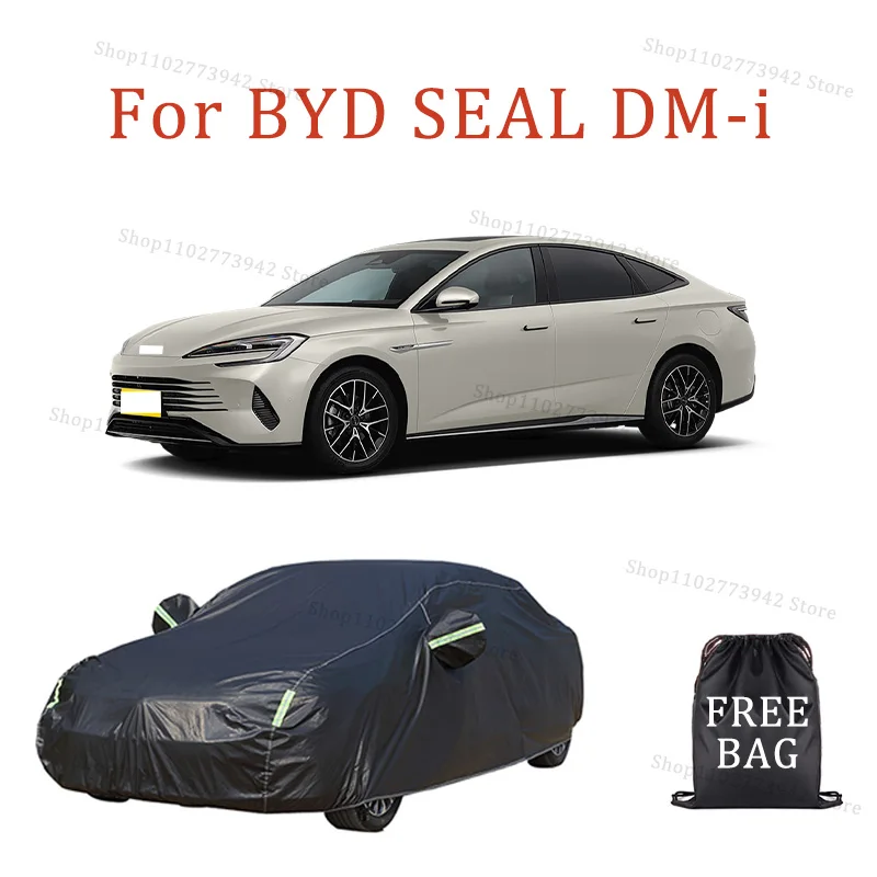 

Для BYD SEAL DM-i ‌ Автомобильный чехол, полный чехол со светоотражающей полосой, пылезащитный, устойчивый к УФ-излучению, устойчивый к царапинам, солнцезащитный защитный чехол