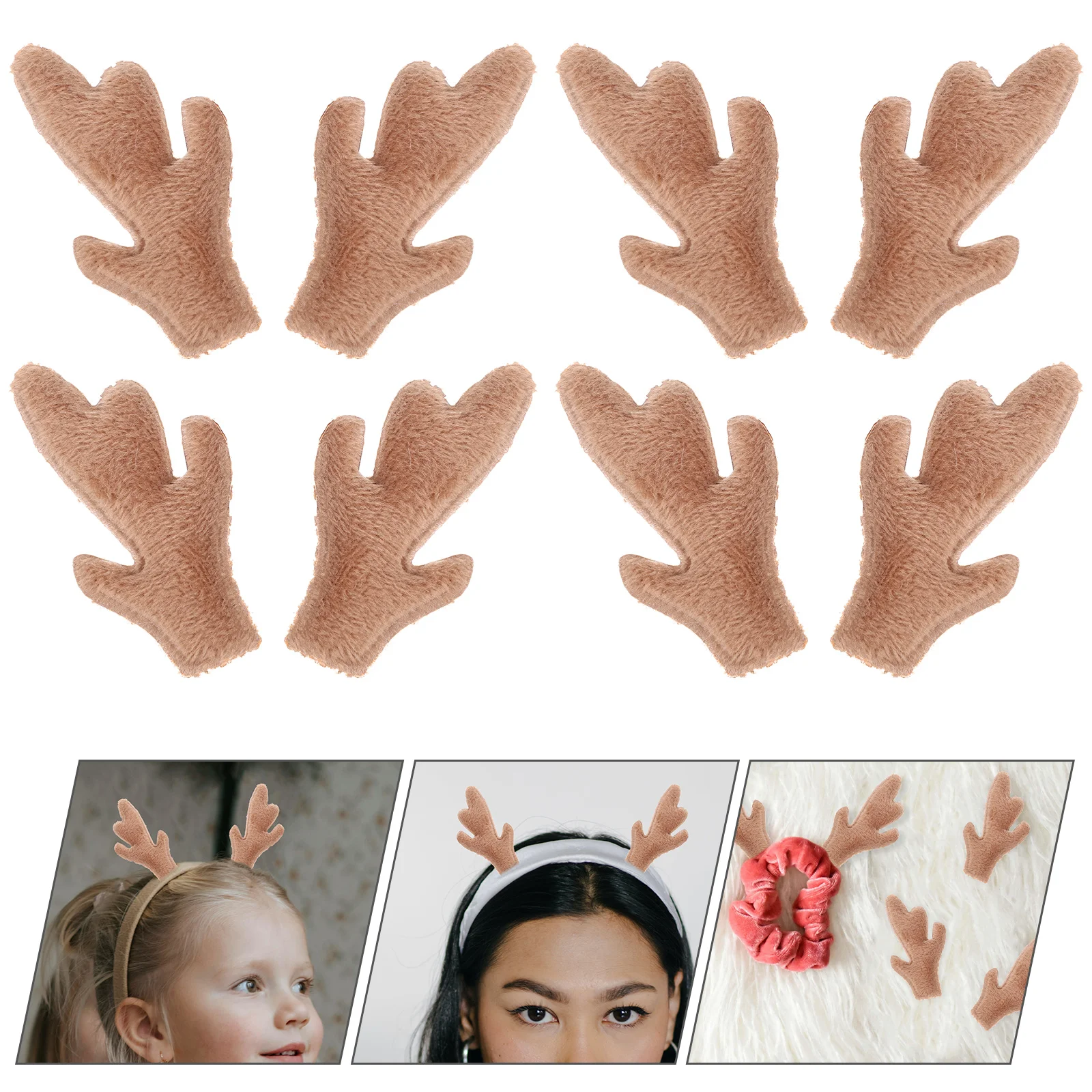 25 Pcs Plush Three-dimensional Dragon Horn Headband Making Hair Bands for DIY Accessories Materials