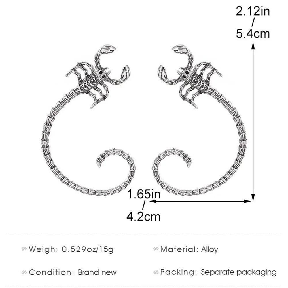 Gothic Style Scorpion Earrings for Women Men Punk Trendy Animal Earrings Personalized Jewelry Accessories Gifts 2024 Cool Things