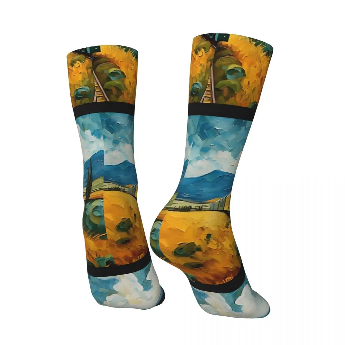 Van Gogh kaus kaki seni kustom Gothic kaus kaki musim semi Non-Slip kaus kaki wanita pria luar kualitas