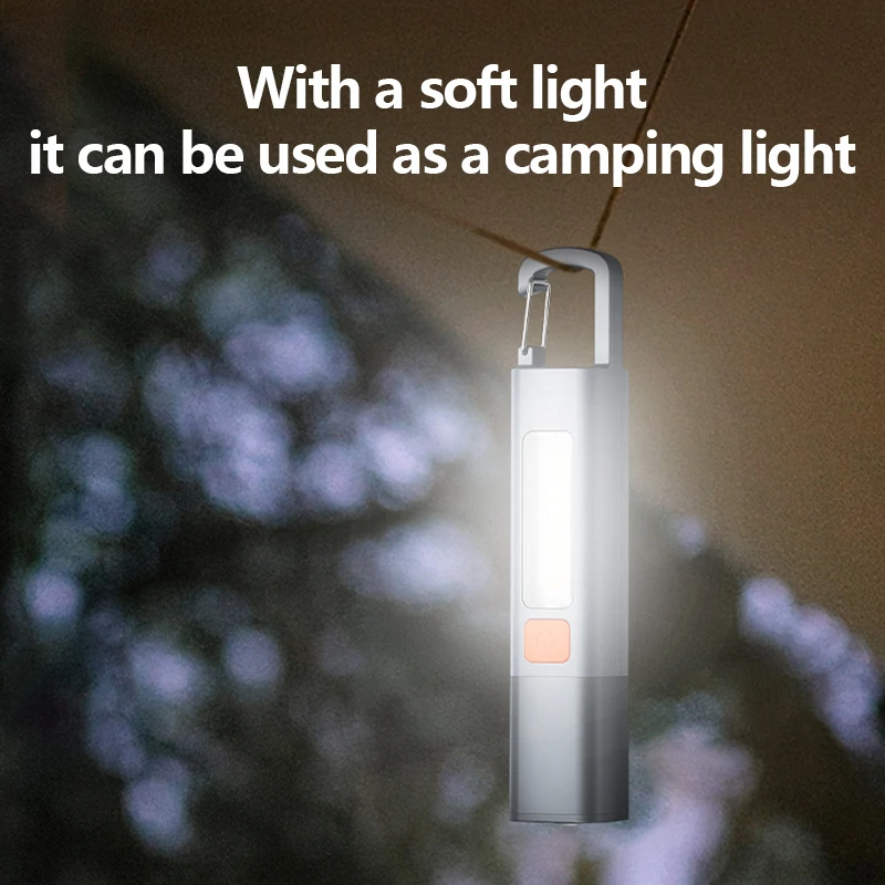 FLSTAR ogień latarka LED XPE Super jasna latarka z hakiem USB z możliwością ładowania latarni na zewnątrz wodoodporna lampa kempingowego