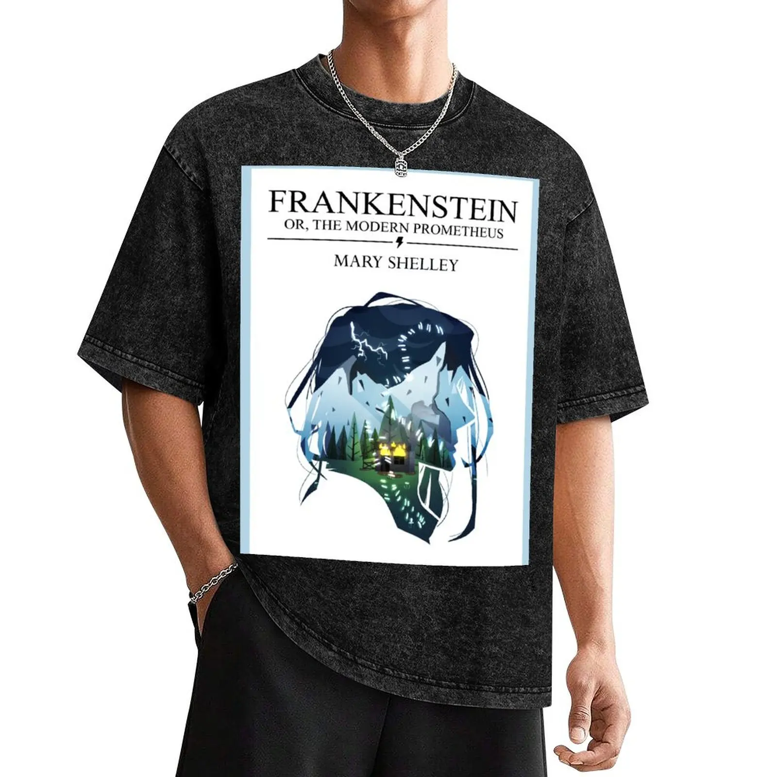Frankenstein Cover T-Shirt Louboutins plus size tops mens plain t shirts