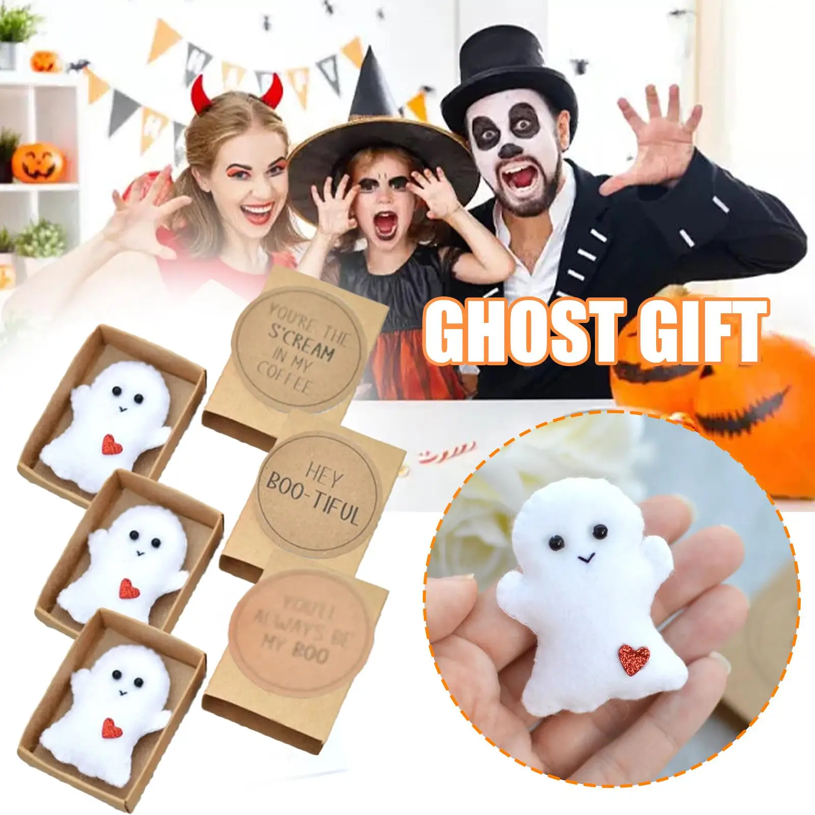 Christmas Cute Ghost Matchbox Gift New Desktop Ornament You're My Boo Ideas Decorative Box Halloween Greeting Card Gifts Party