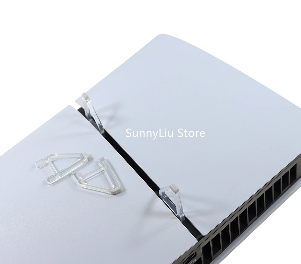 2pcs Horizontal Stand Base Stand Acrylic Support Storage Stand for PS5 Slim digital drive version Mini Desktop Stand for PS5