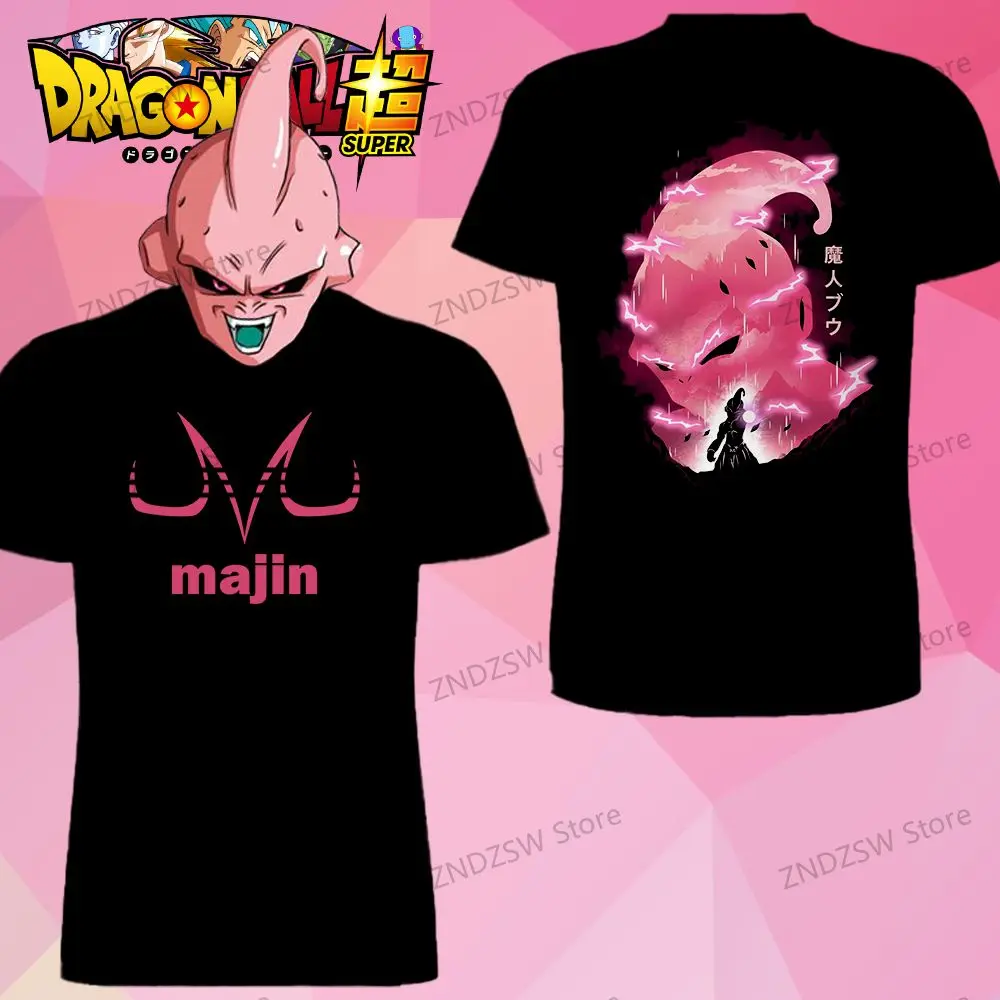 110-6XL Dragon Ball Men\'s T Shirt Summer 2024 Majin Buu Hip Hop Fashion the Boys Y2k Parent-child Wear Clothes 3D Oversized Cool