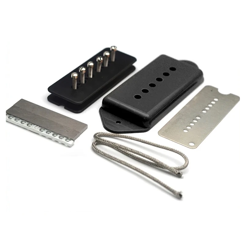 

[Pickup DIY Kits] DP90 Pickup Kits- Plasitc Bobbin/Alnico V or Alnico II Adjustable Pole Piece/Braided Waxed Cable for LP Guitar