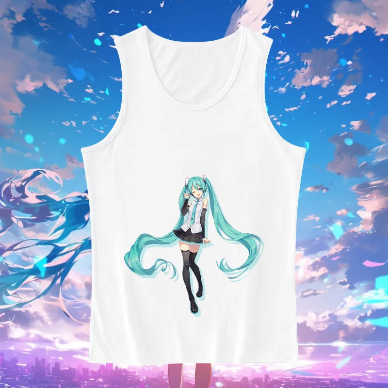 

2025 Women's Tank Top Latest Hatsune Miku Anime Summer Sleeveless Multi Functional Fashion Casual Versatile Printed Tank Top