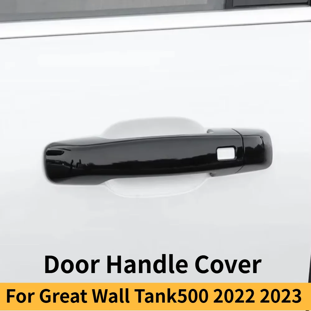 Car Upgrade For Great Wall Tank500 2022 2023 Door Knob Protector 5 Doors Handle Frame Cover Garnish Trim Sticker Decoration