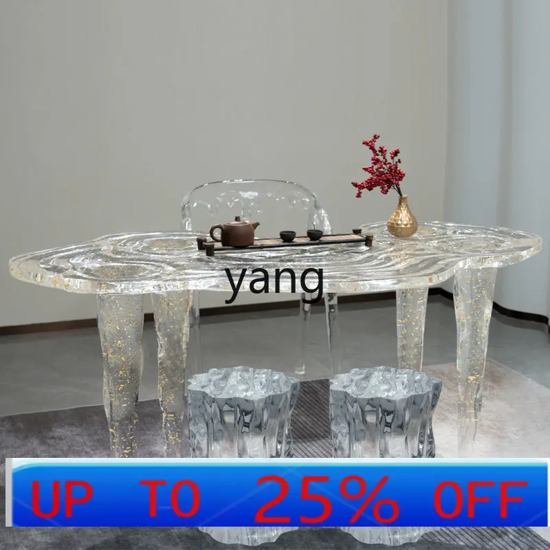 LTT Water Pattern Glacier Tea Table Modern Light Luxury Premium Acrylic Coffee Table