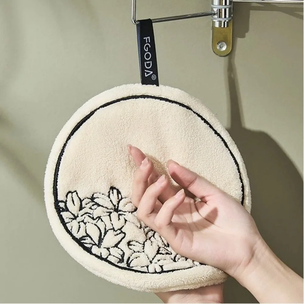 Soft Chinese Style Hand Towel Double-layer Thicken Soft Absorbent Towel Lantern-shaped Wall Hanging Handkerchief Kitchen