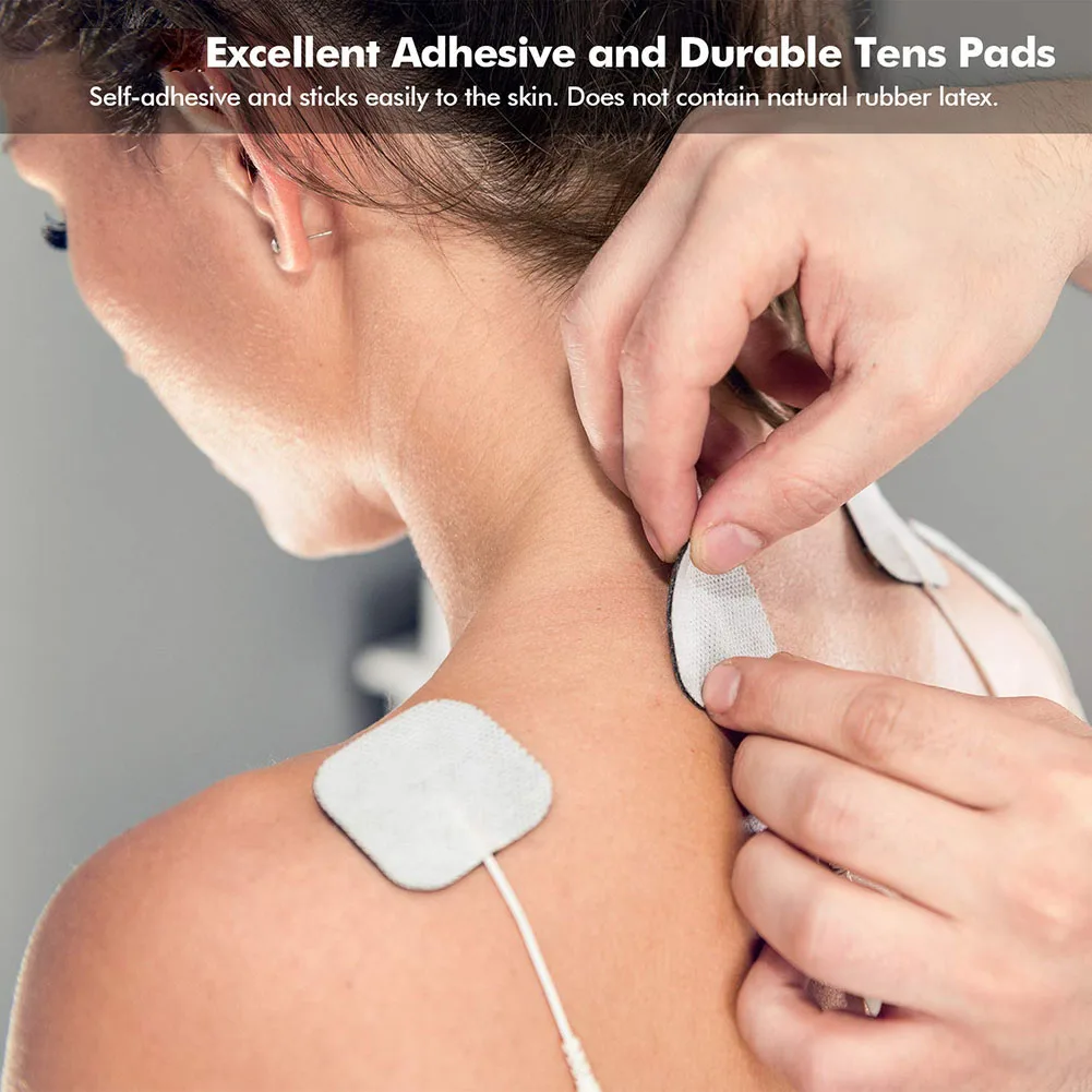 8pcs Electrodes Pads For Tens EMS Massager Sticker Replacement Patch Massage Muscle Stimulator Electrotherapy Conductive Gel