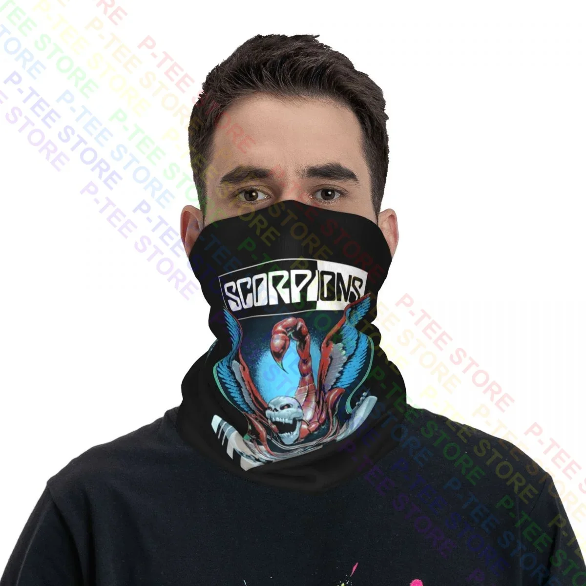 1990 Scorpions Crazy World Tour 90-91 Neck Gaiter Bandana Scarf Face Mask Simple Men Women Face Head Wrap