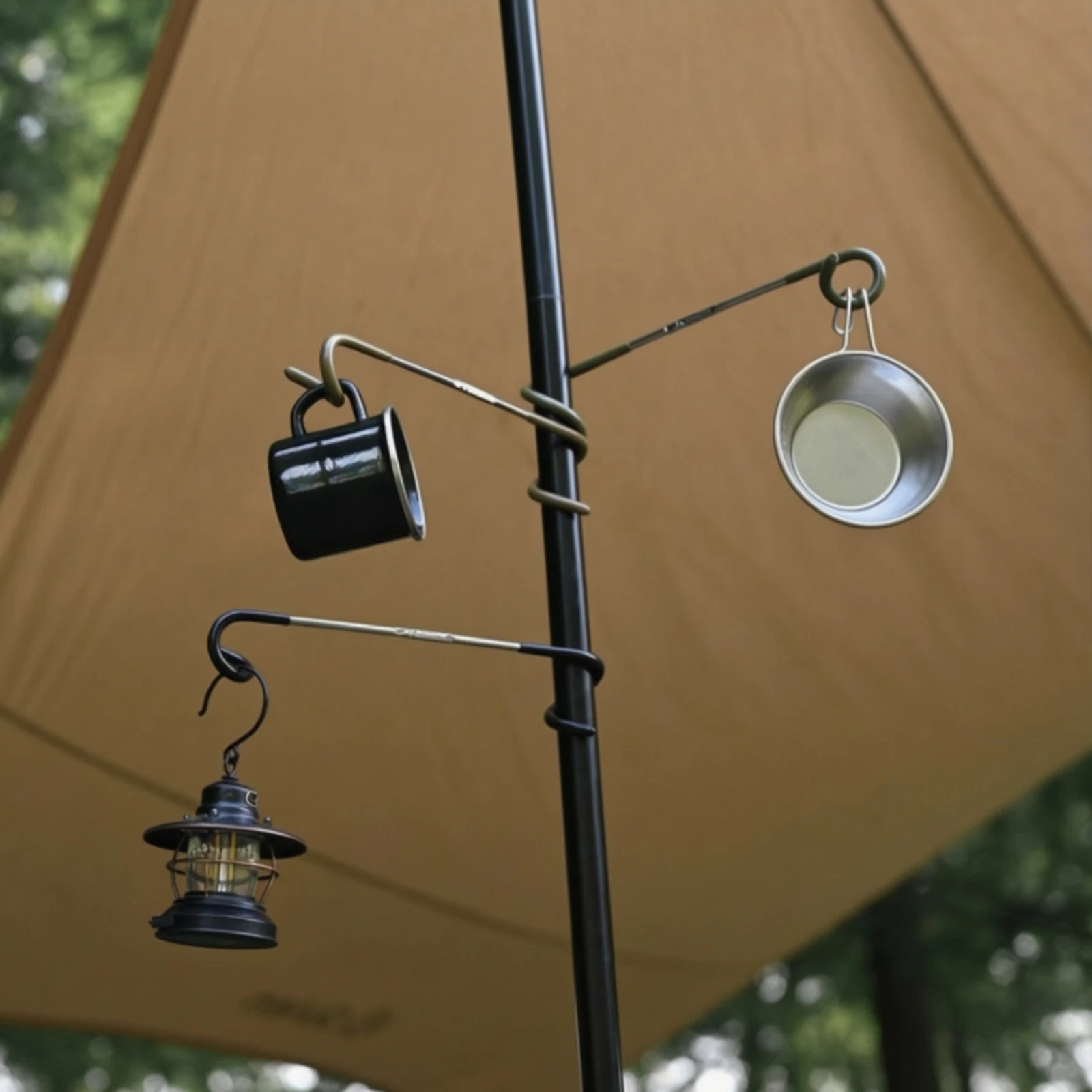 Camping Lantern Hanger Corrosion-Resistant Lantern Hanger Pig-Tail Hook Heavy Duty Double-Ended Hook Multipurpose for Campers