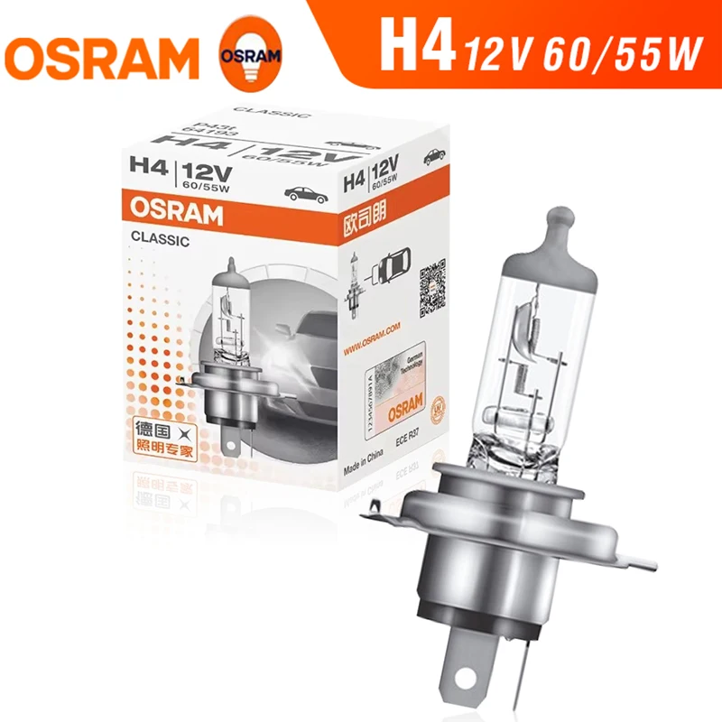 OSRAM Original H4 9003 HB2 Car Halogen Headlight 64193 Standard Hi/lo Beam Auto Bulb 3200K 12V 60/55W P43t Lamp 1/2/4/10PCS