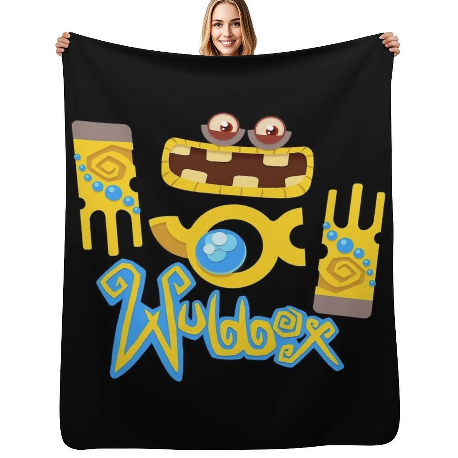 

My Singing Monsters Wubbox Throw Blanket for winter Sofa Throw Bed linens warm for winter Blankets