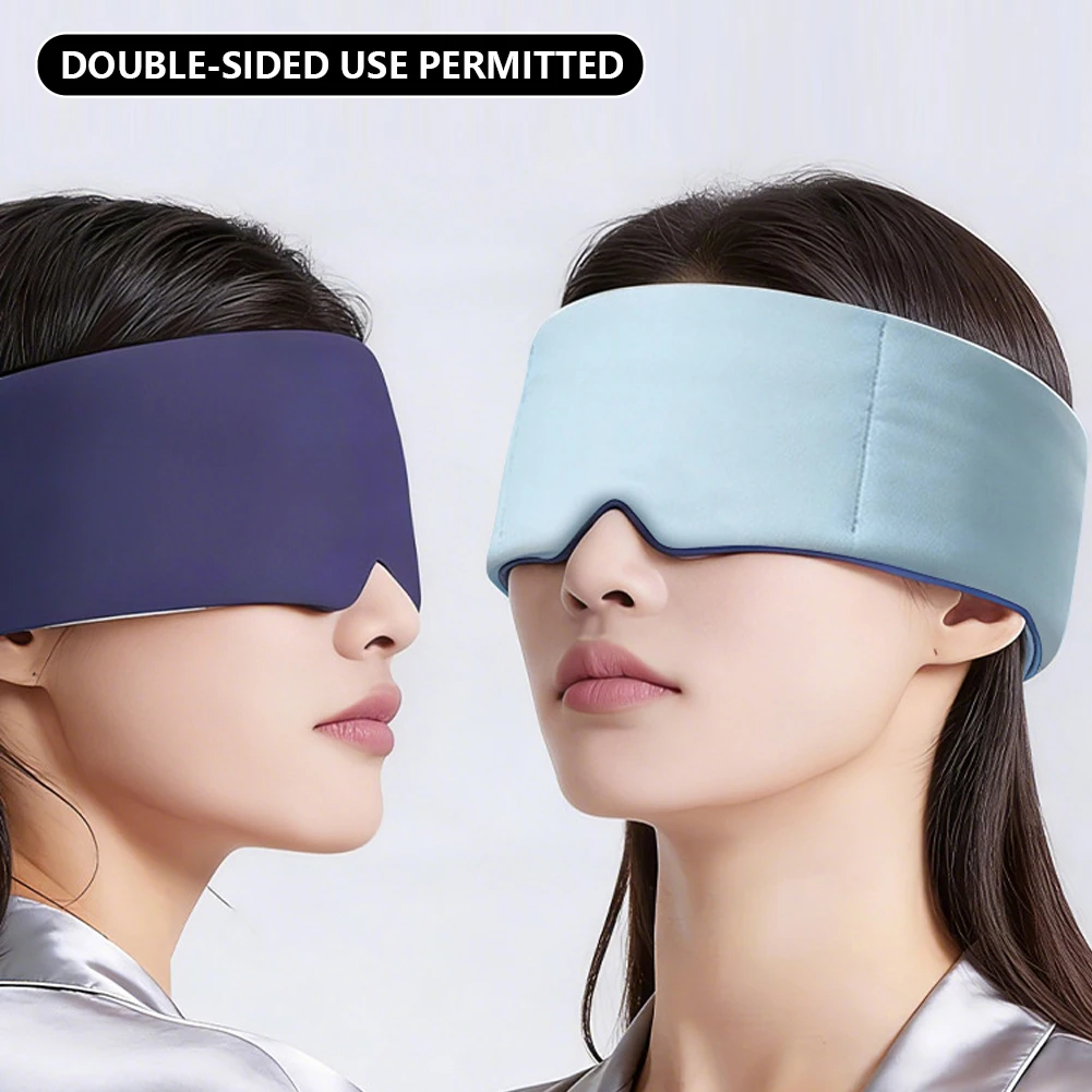Cooling Gravity Weighted Eye Mask, Soft Breathable Sleep Mask for Night Rest, Nap, Travel, Relieve Eye Fatigue