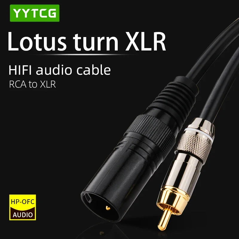 

High Quality 4N OFC RCA Male to XLR Male Cable Xlr Cables Audio Cable Hifi RCA to XLR Audio Cable for AV Receiver to Amplifier