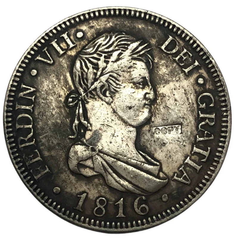 

1816 Spain 8 Reales-8 Reales - Fernando VIII Copy Silver Coin
