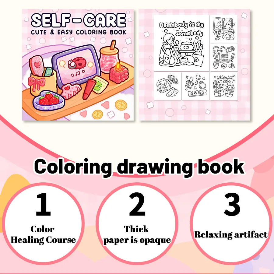"Warm Scenes" coloring book, cute home design, suitable for adults to relax, girls to have creative moments, Christmas gifts