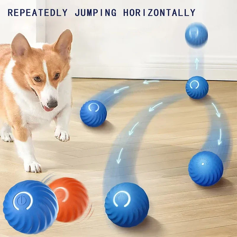 Smart Dog Toy Ball Electronic Interactive Pet Toy Moving Ball USB Automatic Moving Bouncing for Puppy Birthday Gift Cat Products