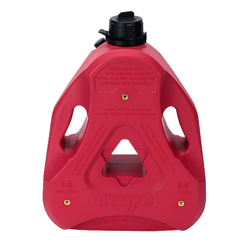 Mini Portable 1.6 Gallons Plastic Fuel Tank Small Jerry Can with Flexible Spout for Trailers & Accessories