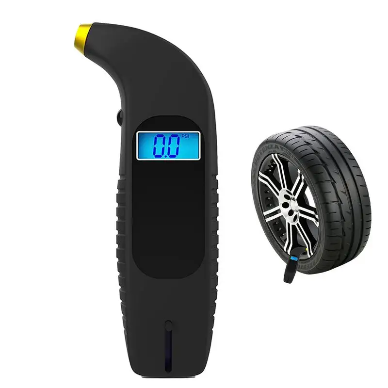 Tire Pressure Gauge For Cars 2-in-1 Tread Gauge Tool Air Monitoring Meter Handheld Tester Gauge Meter LCD Display for Car Tyre