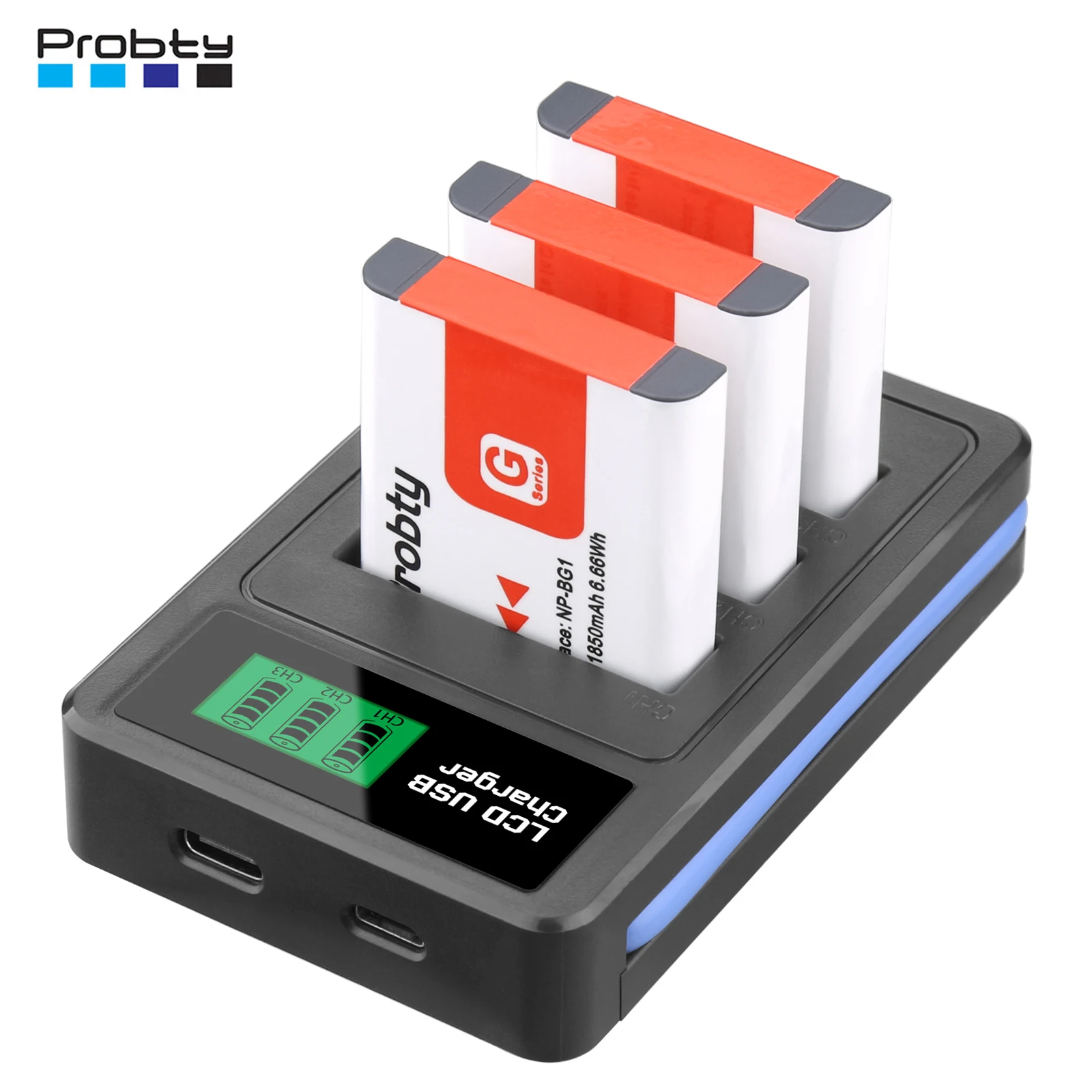 

NP-BG1 NP-FG1 NP BG1 FG1 Battery+3 Slot LCD Charger For Sony Cyber-Shot DSC-W100 DSC-WX1 DSC-H50 DSC-H55 DSC-H3 DSC-H7 Camera