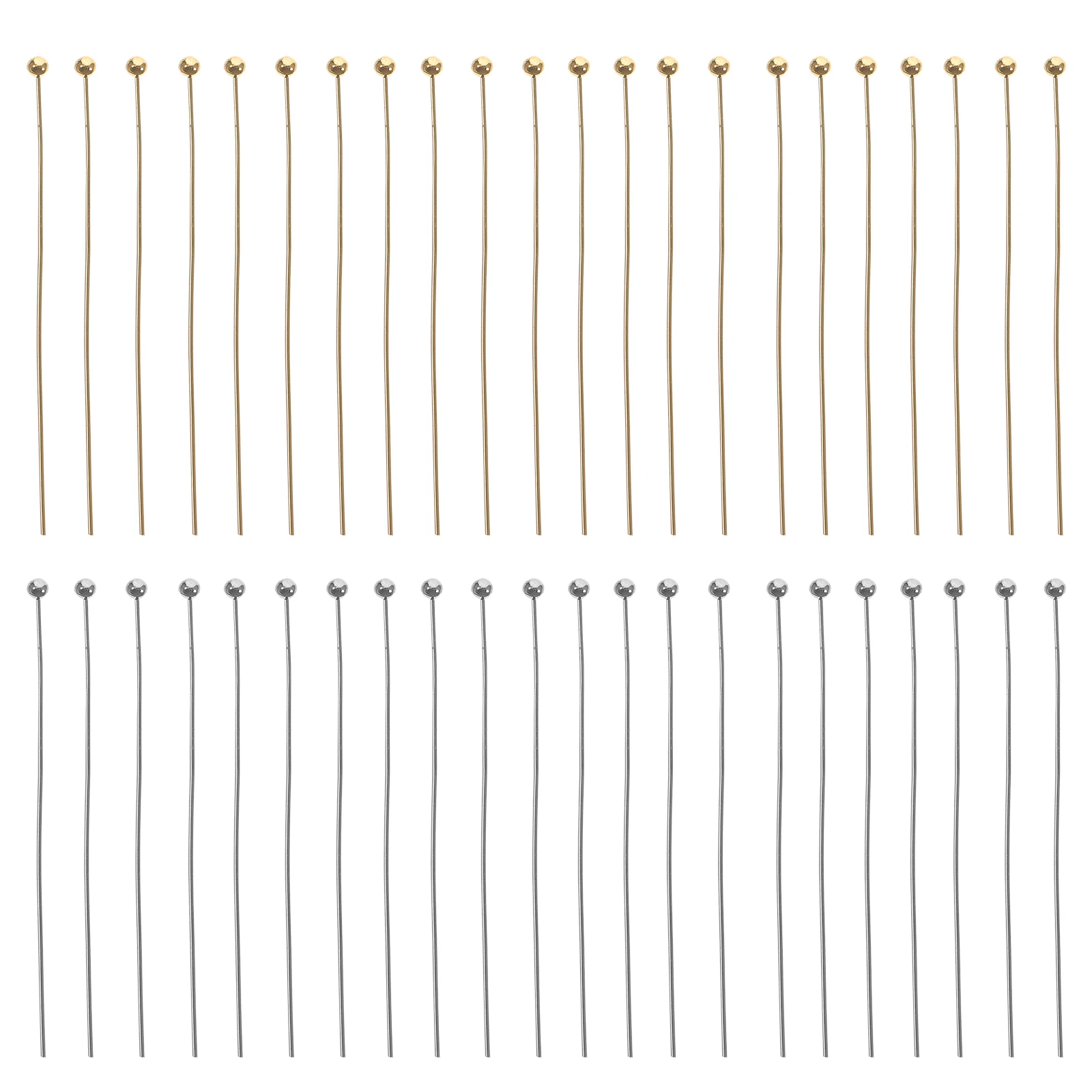 

400 Pcs DIY Beaded Jewelry Head Pins for Nail Headpin Findings Copper Decorative Earring Charms Making Jewellery Supplies