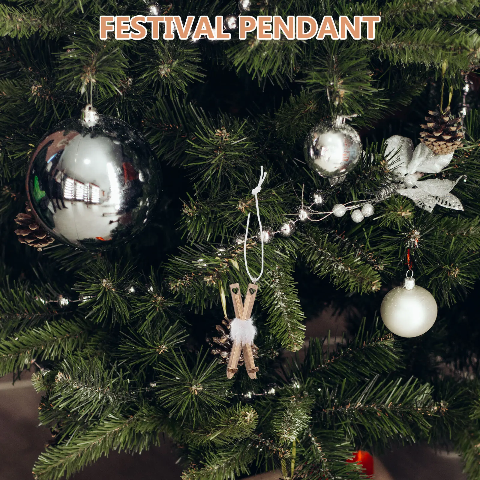 

10 Pcs Christmas Tree Pendant Ornaments Trees Diy Holiday Decoration Festive Hanging Minature Decorations Mini