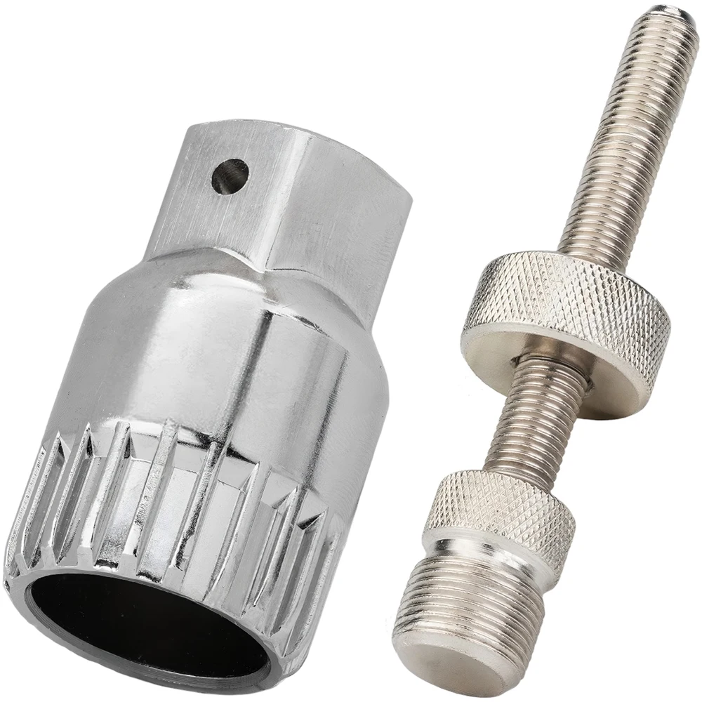 Bicycle Bottom Bracket Tool for Square Taper Installations and Removals High Carbon Steel Extractor Sleeve with Rod Support