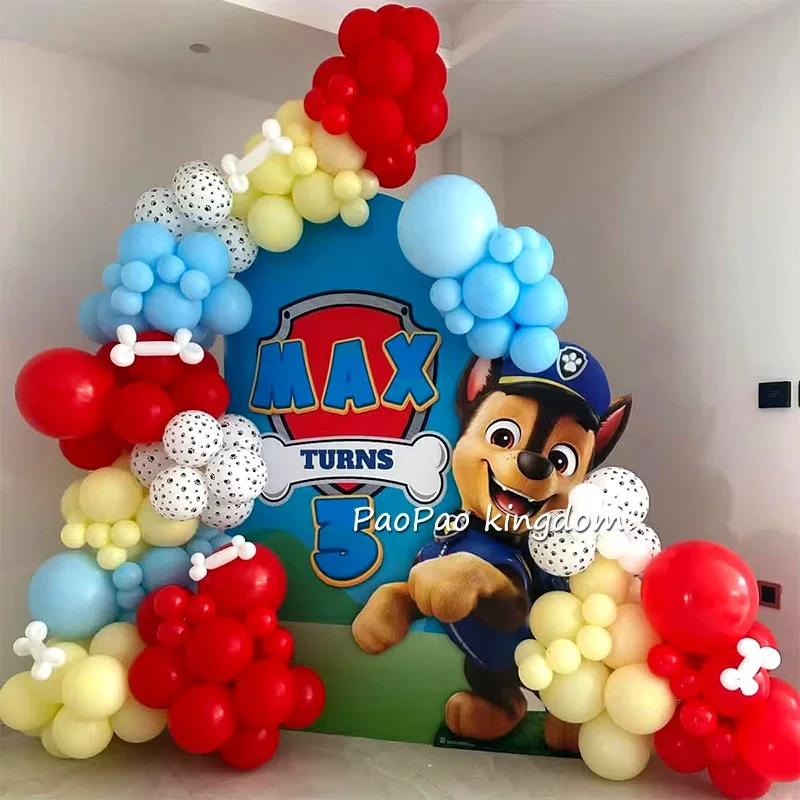 Cartoon Paw Patrol Folienballons Bogen-Girlanden-Set Latexballons Zahlenballons Geburtstag Babyparty Dekoration Geschenk Spielzeug