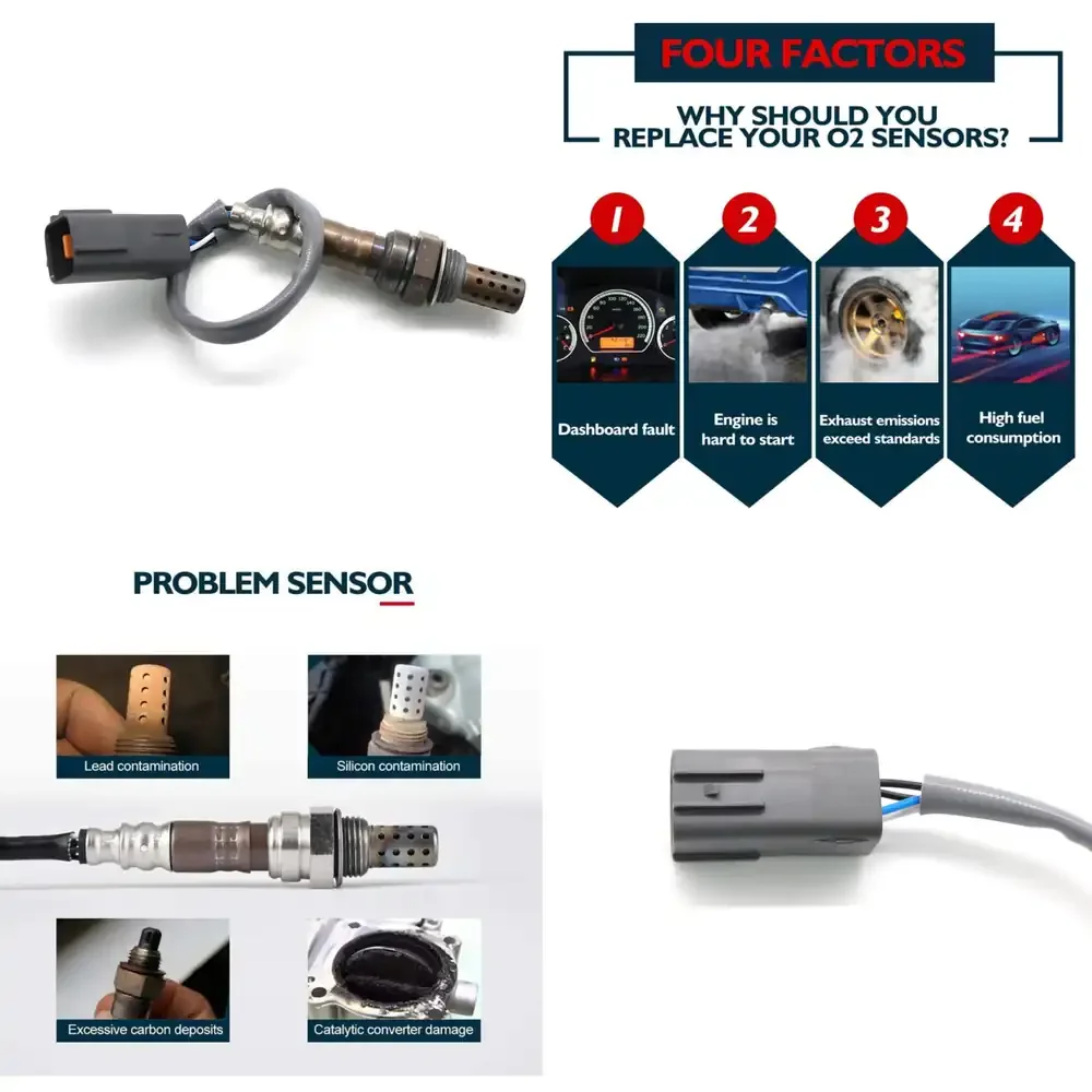 

Oxygen Sensor for Mazda AJ53-18-861A AJ5318861A 66cm Total Length Compatible with Mazda Vehicles Automotive Parts Car Engine