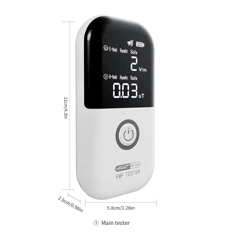 A003 NOYAFA NF-602 Detektor Radiasi Genggam Geiger Counter EMF Meter Penguji Radiasi Elektromagnetik Dete Radiasi Magnetik