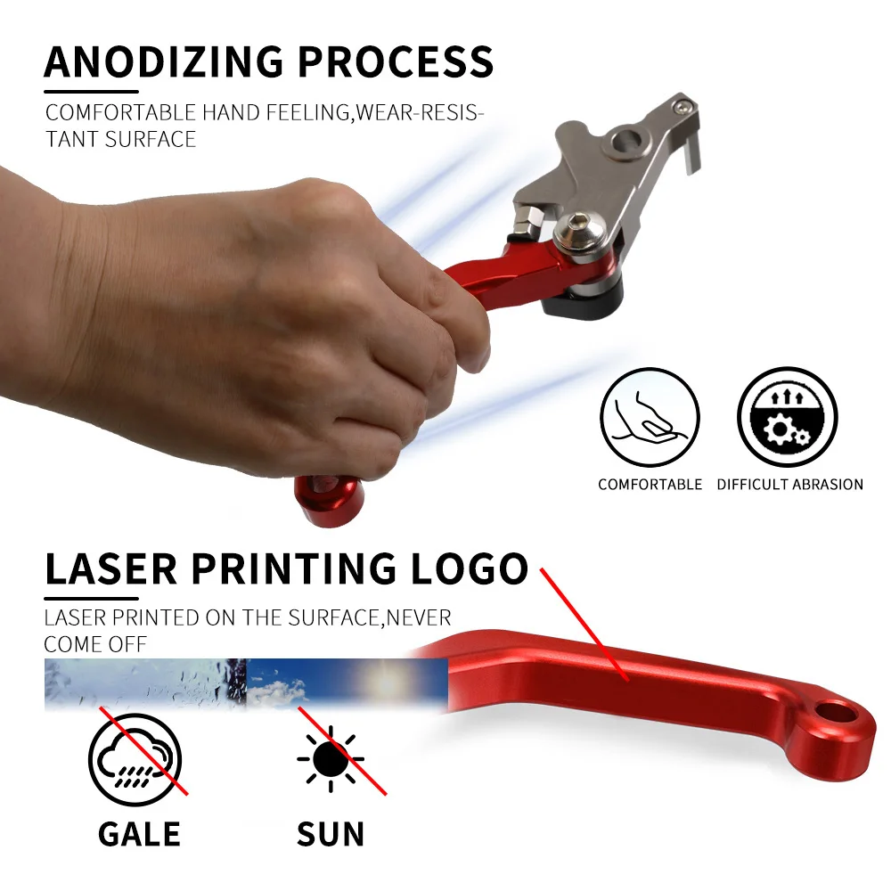 Palancas de embrague de freno plegables, manillar de agarre, pivote CNC para Honda CRF250R, CRF450R, CRF250RX, CRF450RX, CRF250, RX, CRF 250R, 450R