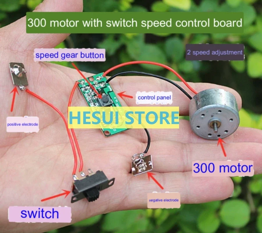 

Switch speed control board with 300 DC motor