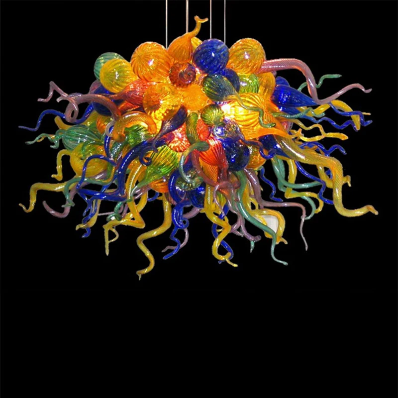 Big LR029-Handmade Murano Glass Ceiling Light multicolor Blown glass chandeliers