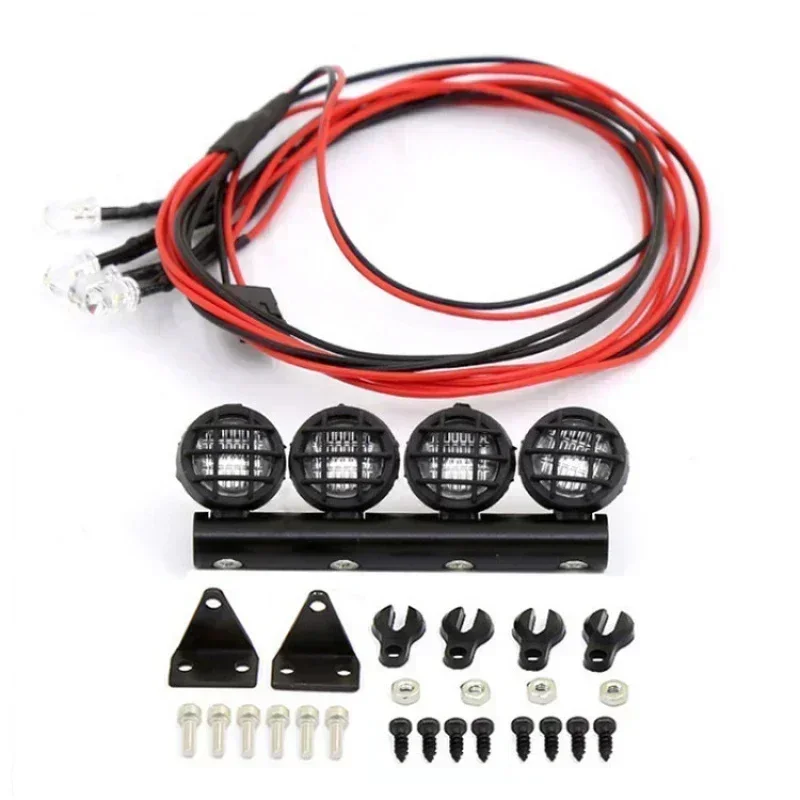Bagagerek Lamp Spotlight Carrier Daklicht Koplampen Voor RC Model Klimmen Auto DIY Accessoires Upgrade Onderdelen
