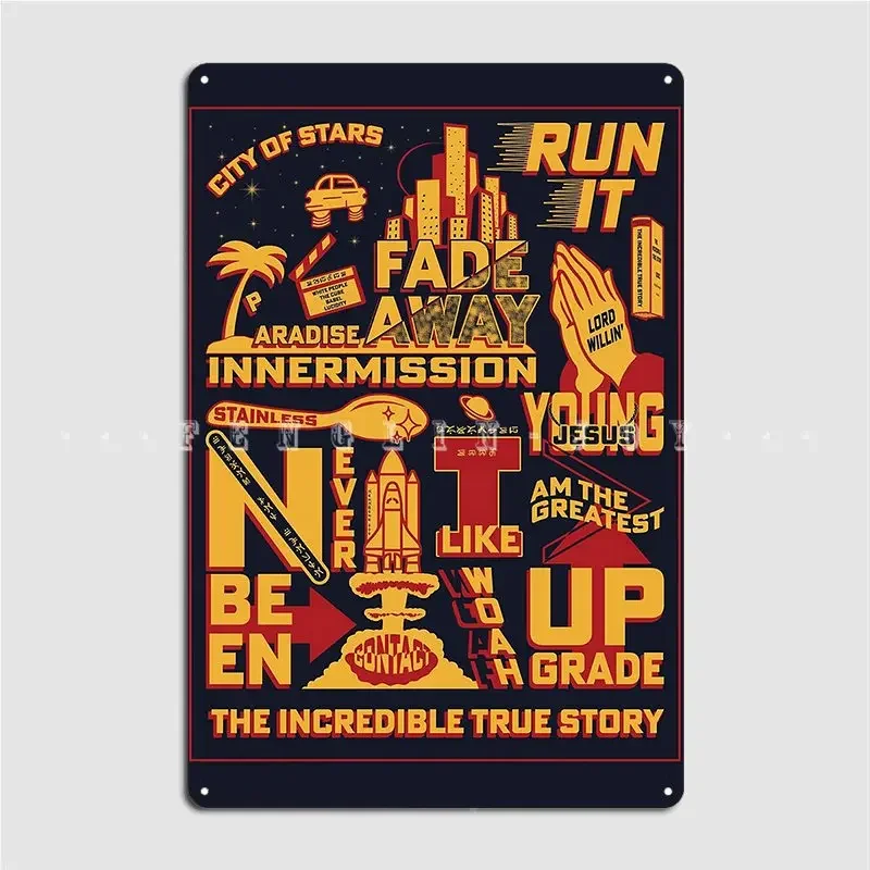 The Incredible True Story Tracklist Logic Metal Plaque Poster Club Party Mural Funny Wall Decor Tin Sign Posters