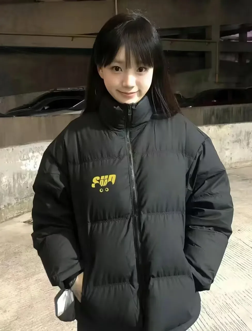 Parkas Womens Militares Autumn Linen Lining Buttoned Fitted Waist-Closed Cropped Layered O-Neck College School Uniform Preppy OL