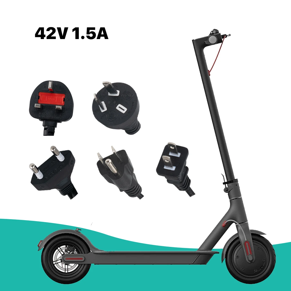 Elektroroller-Ladegerät 42v-1,5 a für Xiaomi M365 Elektro roller 36V Batterie, Batterie adapter für Elektro roller – Detail 6