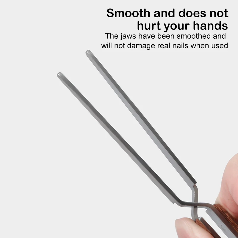Nail Shaping Tweezers Curve Pinching Tool Gel Quick Building Extension Wooden Handle Tips Clips Nail Art Design Manicure Tools