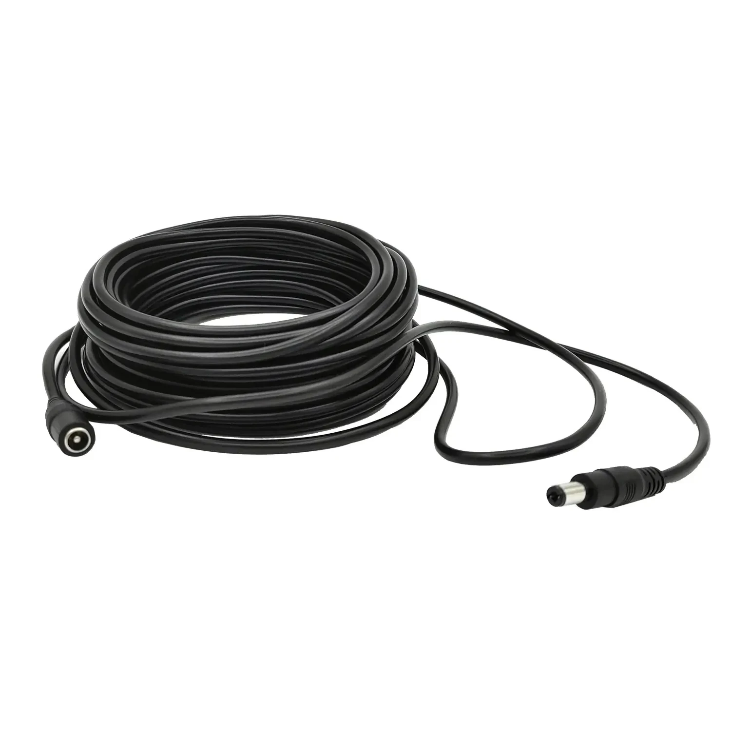 DC12V Power Extension Cable 2.1*5.5mm Connector Male To Female For CCTV Security Camera Black Color 16.5Feet 10m power cable