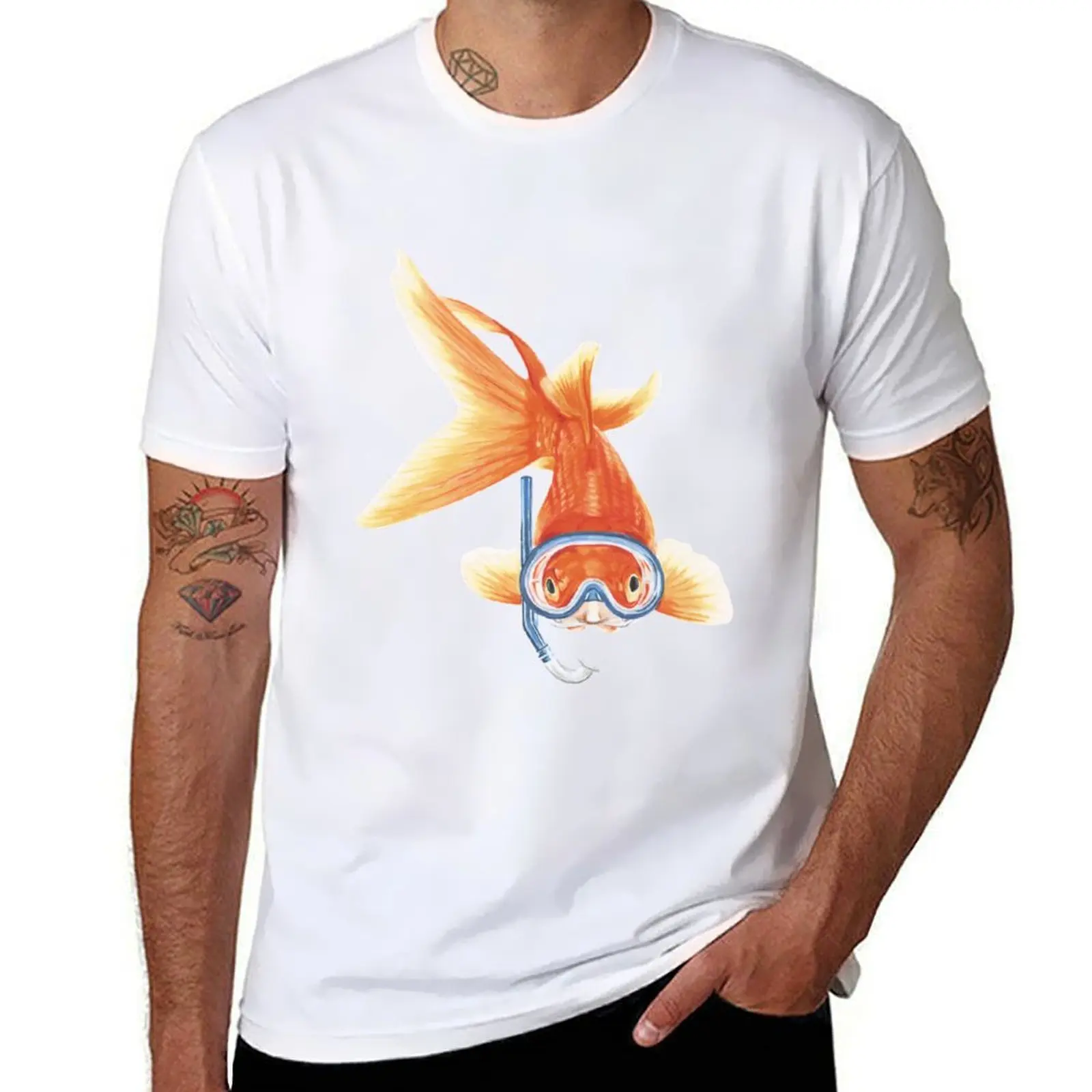 

snorkeling Goldie T-Shirt man graphic t shirt man t shirt cotton t shirt man designer T-shirt