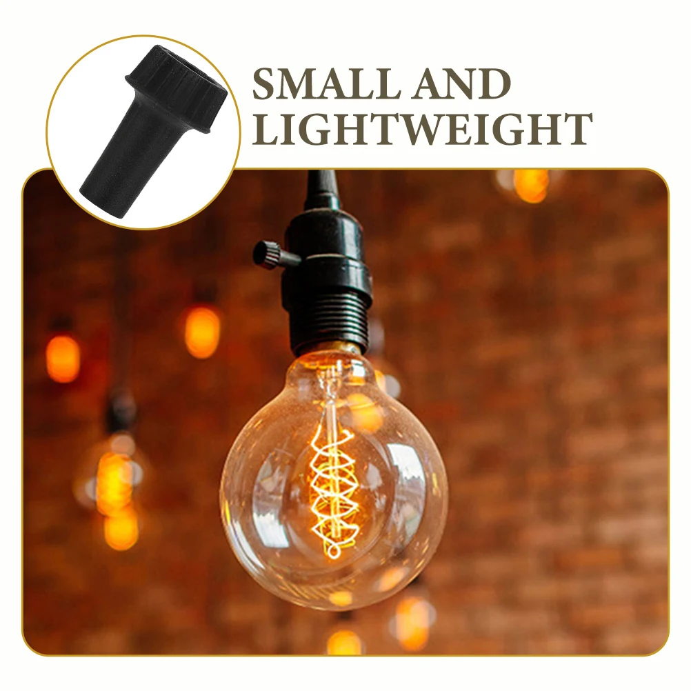 

12 шт., ручки переключателя лампы, замена 20 мм, пластиковые детали, ремонт, черный поворотный винт, аксессуары для освещения